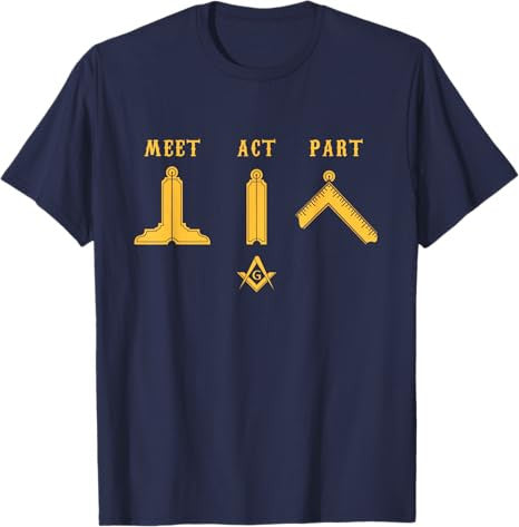 Freemason Meet Act and Part Mason Masonic Father's Day Gift T-Shirt - FUKAMASONIC