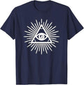 The All Seeing Eye - conspiracy, Freemasonry or Illuminati T-Shirt - FUKAMASONIC