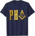 PHA Prince Hall Mason Freemason Masonic Square & Compass T-Shirt - FUKAMASONIC