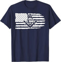 Freemason Masonic Fraternal Freemasonry USA Flag America T-Shirt - FUKAMASONIC