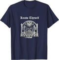 Know Thyself Masonic lodge symbol Freemason Master Mason tee T-Shirt - FUKAMASONIC