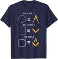 The Circle The Square The Badge Masonic Father's Day T-Shirt - FUKAMASONIC