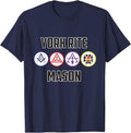 York Rite Mason T Shirt Masonic Tee T-Shirt - FUKAMASONIC