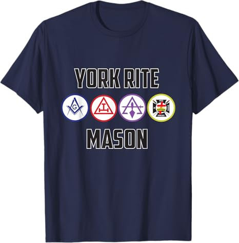 York Rite Mason T Shirt Masonic Tee T-Shirt - FUKAMASONIC