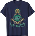 Masonic Freemasonry Fraternal Square Compass I Am A Traveler T-Shirt - FUKAMASONIC