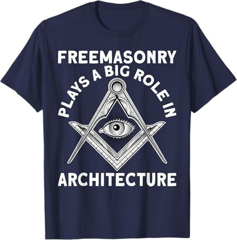Freemasonry Architecture Square And Compasses T-Shirt - FUKAMASONIC