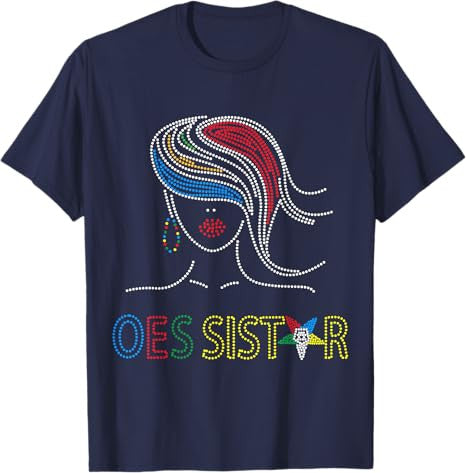 OES Sisters Dot Print Beautiful Order of the Eastern Star T-Shirt - FUKAMASONIC