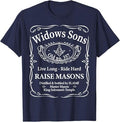 Masonic Widow's Sons No.357 Whiskey Raise Masons Fathers Day T-Shirt - FUKAMASONIC