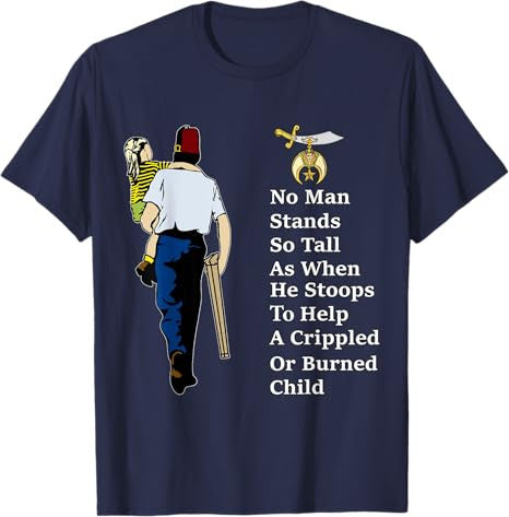 Shriner Man Stand So Tall With Children Masonic Father's Day T-Shirt - FUKAMASONIC