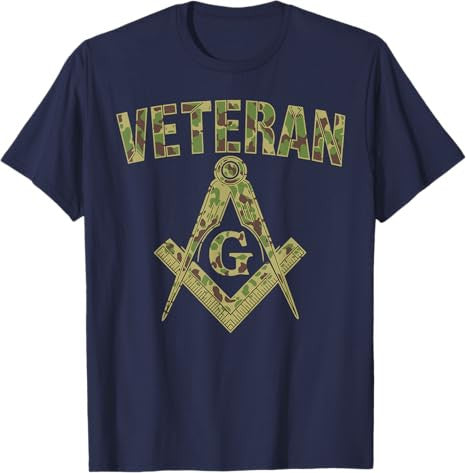 Mason Masonic Camo Freemason Veteran T-Shirt - FUKAMASONIC
