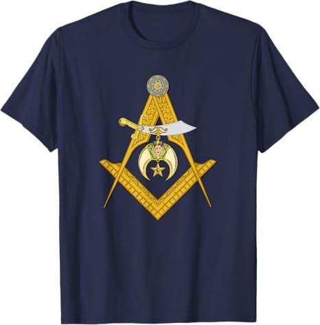 Masonic Square and Compasses Shriners Dad Father's Day T-Shirt - FUKAMASONIC