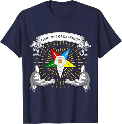 OES Light Out Of Darkness Sis Bro Order of the Eastern Star T-Shirt - FUKAMASONIC