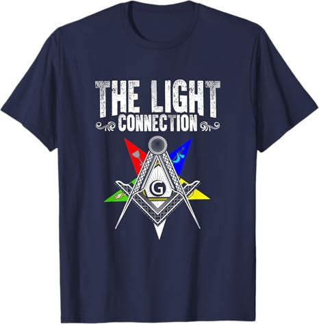 Light Connection OES Masonry Freemasonry Masonic Freemason T-Shirt - FUKAMASONIC