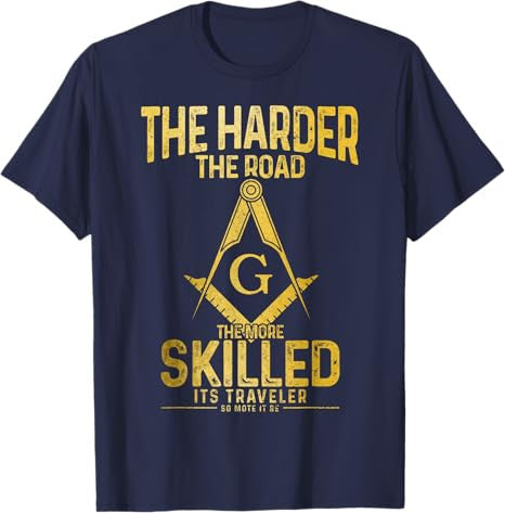 Mason Traveler Square Masonic Compass T-Shirt - FUKAMASONIC
