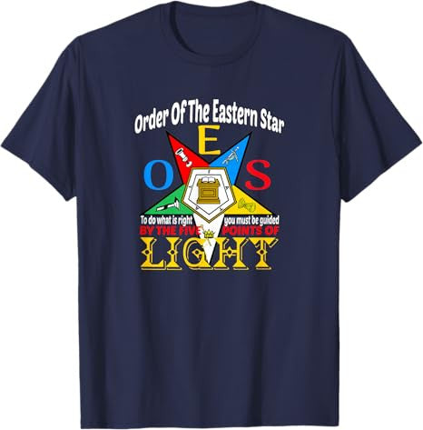 Order Of The Eastern Star OES Guided By The Light Sisterhood T-Shirt - FUKAMASONIC