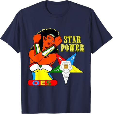 OES Star Power Hero Sister of Eastern Star Parents' Day T-Shirt - FUKAMASONIC