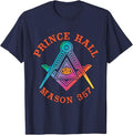 PHA Prince Hall Affiliated Freemason Square & Compass Masonic T-Shirt - FUKAMASONIC