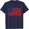 Mason Masonic US Flag Square T-Shirt - FUKAMASONIC