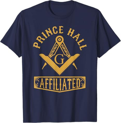 Masonic PHA Prince Hall Affiliated Square Compass Freemason T-Shirt - FUKAMASONIC