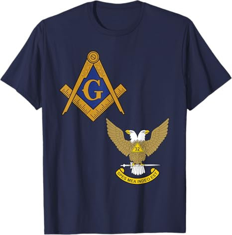 Mason Scottish Rite Split T Shirt Masonic Tee Wings Up T-Shirt - FUKAMASONIC
