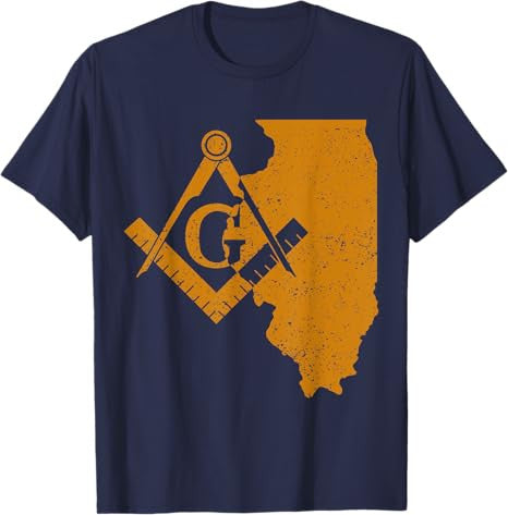 Illinois Masons Grand Lodge AF&AM Freemason Fathers Day Gift T-Shirt - FUKAMASONIC