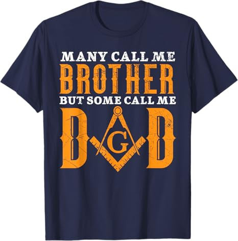 Freemason Dad Masonic Fraternal Freemasonry Square Compass T-Shirt - FUKAMASONIC