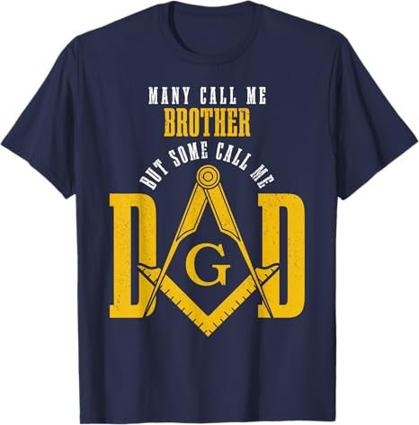 Mason Dad Square & Compass Masonic Freemason T-Shirt - FUKAMASONIC