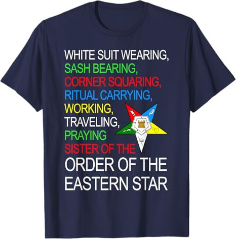 OES Sister Working Traveling Praying Thanksgiving Christmas T-Shirt - FUKAMASONIC