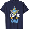 Freemasonry Square And Compasses Goat Design T-Shirt - FUKAMASONIC