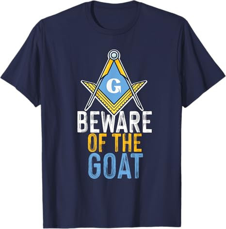 Freemasonry Square And Compasses Goat Design T-Shirt - FUKAMASONIC