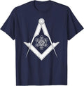 Sacred Geometry Mason Square and Compass Freemason T-Shirt T-Shirt - FUKAMASONIC
