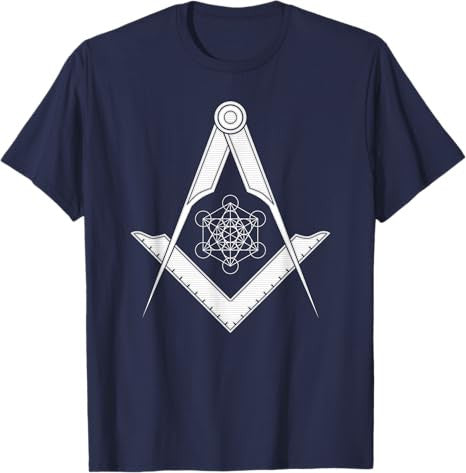 Sacred Geometry Mason Square and Compass Freemason T-Shirt T-Shirt - FUKAMASONIC