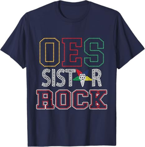 OES SiStar Sister Rock Order of the Eastern Star Parents Day T-Shirt - FUKAMASONIC