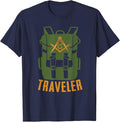 Masonic Freemasonry Fraternal Square Compass Traveler T-Shirt - FUKAMASONIC
