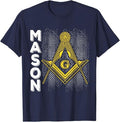 Masonic Freemasonry Fraternal Square Compass Mason T-Shirt - FUKAMASONIC