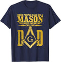 Dad Square Compass Masonic Father Day Freemason T-Shirt - FUKAMASONIC