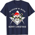 Masonic Widow's Son Compass Square Freemason Merry Christmas T-Shirt - FUKAMASONIC