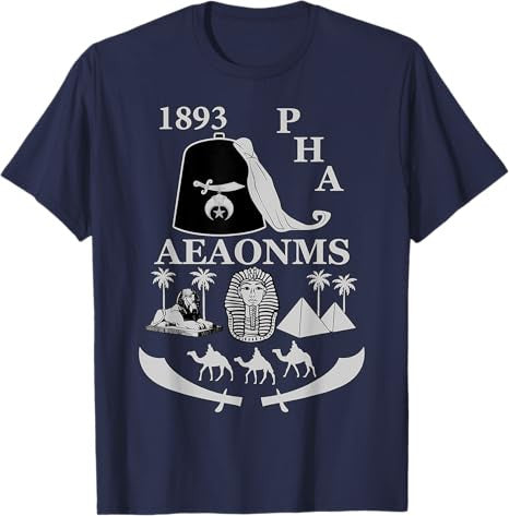 Shriners 1893 PHA Pharaoh AEAONMS Freemasons Father's Day T-Shirt - FUKAMASONIC