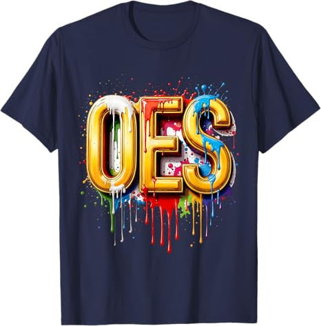 OES WaterColor Dripping water paint Order the Eastern Star T-Shirt - FUKAMASONIC