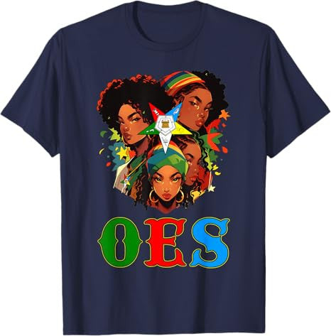OES Afro Sisters Squad Team Eastern Star Women's Equality T-Shirt - FUKAMASONIC