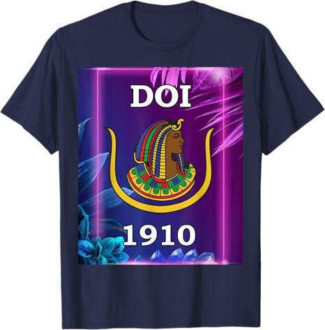 Daughters of Isis DOI 1910 PHA OES Prince Hall Purple Style T-Shirt - FUKAMASONIC