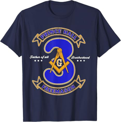 Prince Hall Mason Brotherhood 3 Degrees Of Light Freemason T-Shirt - FUKAMASONIC