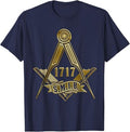 Masonic Freemasonry Fraternal Square Compass 1717 S.M.I.B. T-Shirt - FUKAMASONIC
