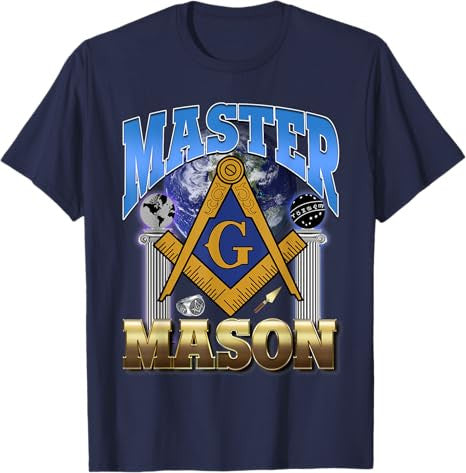 Masonic Pillars Master Mason Lodge Freemason Ring Trowel Bro T-Shirt - FUKAMASONIC