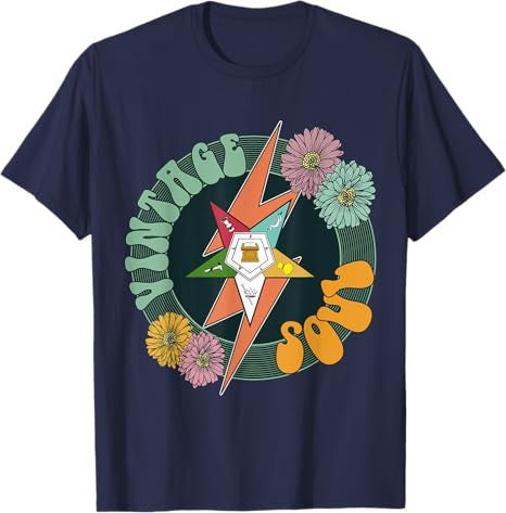OES Vintage Soul Retro Flower Eastern Star Fall Thanksgiving T-Shirt - FUKAMASONIC