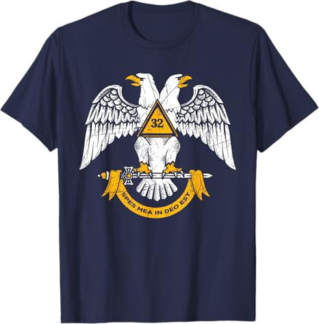 32nd Degree Masonic Scottish Rite Wings Down Father's Day T-Shirt - FUKAMASONIC