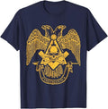 Masons Scottish Rite Eagle Skull & Bones Masonic Emblems T-Shirt - FUKAMASONIC