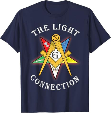 OES Mason The Light Connection Star Square Parents Christmas T-Shirt - FUKAMASONIC