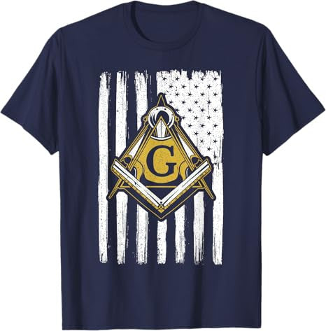 Freemason Masonic USA Flag Fraternal America T-Shirt - FUKAMASONIC