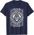 Freemason All seeing Eye The Masonic Square Compasses T-Shirt - FUKAMASONIC